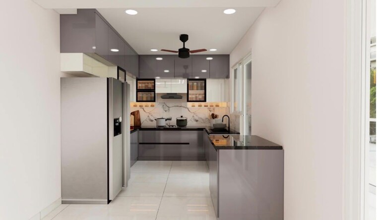 Kitchen, aurobindo-kohinoor 3 Bedroom 2300 Sq.Ft. Apartment In Serilingampally Hyderabad 10707172