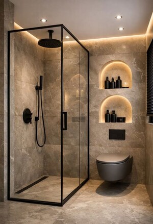 Bathroom in 4 BHK Apartment at Lodha Marq, Tardeo – for Sale