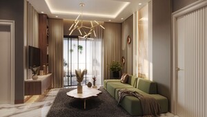 Living Room in 3 BHK Apartment at Embassy Edge, Devanahalli – for Sale