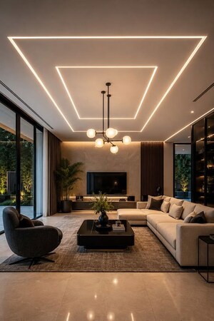 Living Room in 5 BHK Apartment at Lodha Marq, Tardeo – for Sale