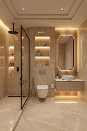Bathroom in 5 BHK Apartment at Lodha Marq, Tardeo – for Sale
