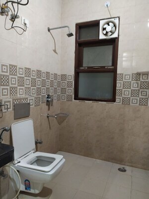 Bathroom in 3 BHK Builder Floor at Sushant Lok I – for Rent