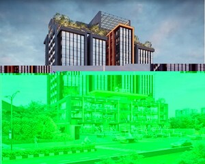  Office Space – Exterior View View at Shivam Trade Center, Ambli - for Rent