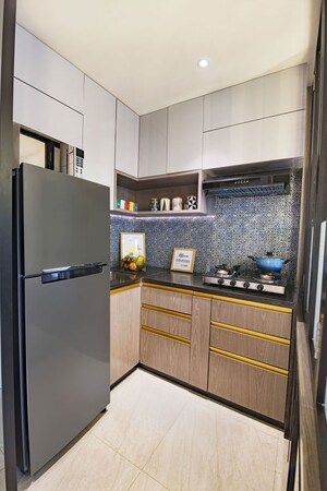 Kitchen in 1 BHK Apartment at Lodha Crown Quality Homes, Majiwada – for Rent