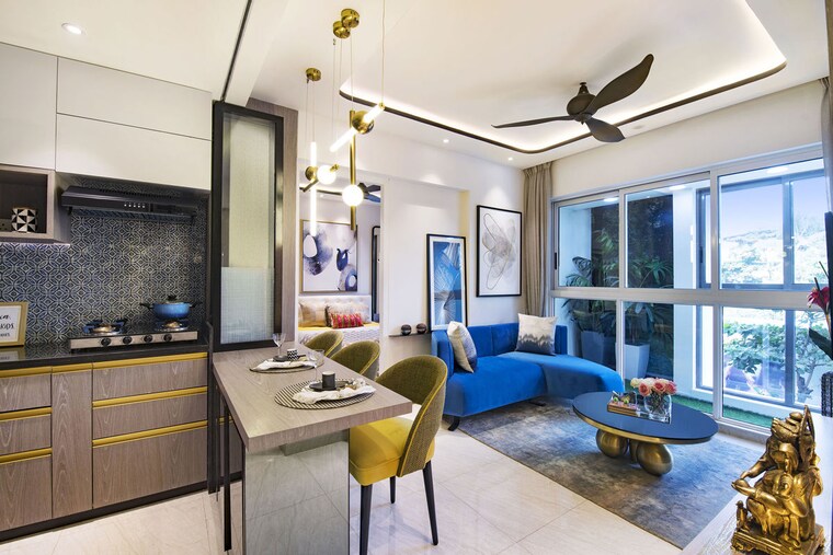 Living Room, lodha-crown-quality-homes 1 Bedroom 354 Sq.Ft. Apartment In Majiwada Thane 10707631