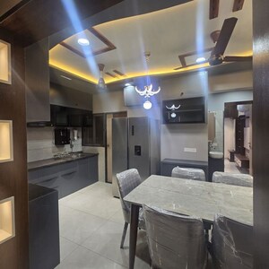 Dining area in 3 BHK Apartment at Vibhavari Society – for Rent