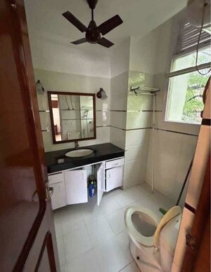 Bathroom in 3 BHK Builder Floor at Tagore Garden – for Rent