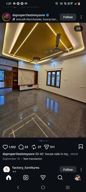 Living Room in 2 BHK Villa at Jigani – for Sale