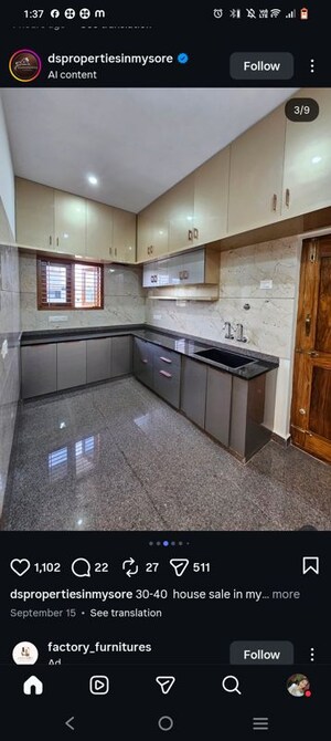Kitchen in 2 BHK Villa at Jigani – for Sale