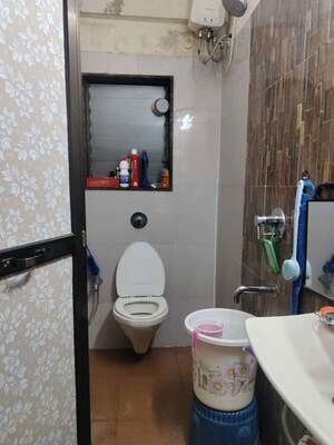 Bathroom in 2 BHK Apartment at Riddhi Siddhi Park, Kalwa – for Rent