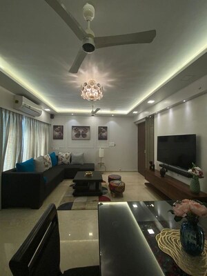 Living Room in 3 BHK Apartment at Satyam Imperial Heights, Ghansoli – for Rent
