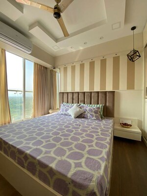 Bedroom in 3 BHK Apartment at Satyam Imperial Heights, Ghansoli – for Rent