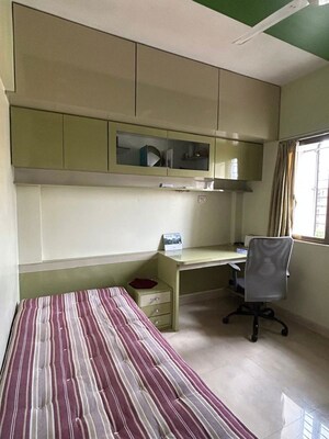 Bedroom in 2 BHK Apartment at Kanchan Pushp Society, Ghodbunder Road – for Rent