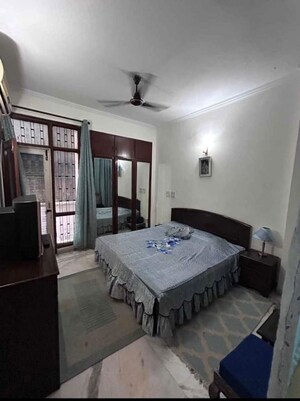 Bedroom in 2 BHK Builder Floor at East Of Kailash – for Rent