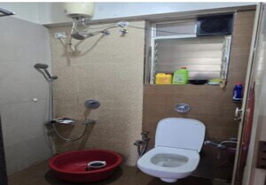 Bathroom in 2 BHK Apartment at Siddhi Highland Gardens, Dhokali – for Rent
