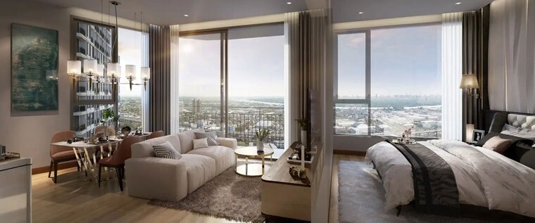 Living Room, lodha-new-cuffe-parade 2 Bedroom 956 Sq.Ft. Apartment In Wadala Mumbai 10709140