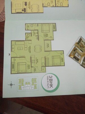 Floor Plan in 3 BHK Apartment at Chordia Utsav, Mansarovar – for Sale
