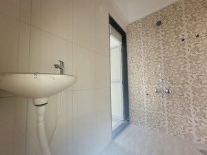 Bathroom in 1 BHK Apartment at Shree Vaishnavi Heights, Owale – for Rent