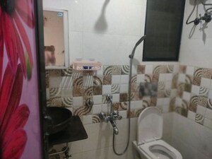 Bathroom in 1 BHK Apartment at Shiv Shankar II CHS, Sanpada – for Rent