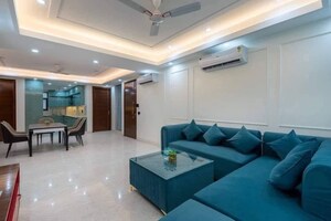 Living Room in 3 BHK Apartment at Freedom Fighters Enclave – for Rent