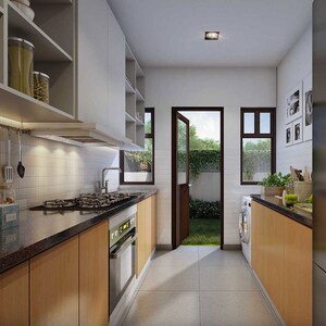 Kitchen in 1 BHK Builder Floor at Shraddha Palacious, Bhandup West – for Sale