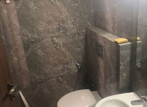 Bathroom in 1 BHK Apartment at Kanakia Spaces Zen World, Kanjurmarg East – for Rent