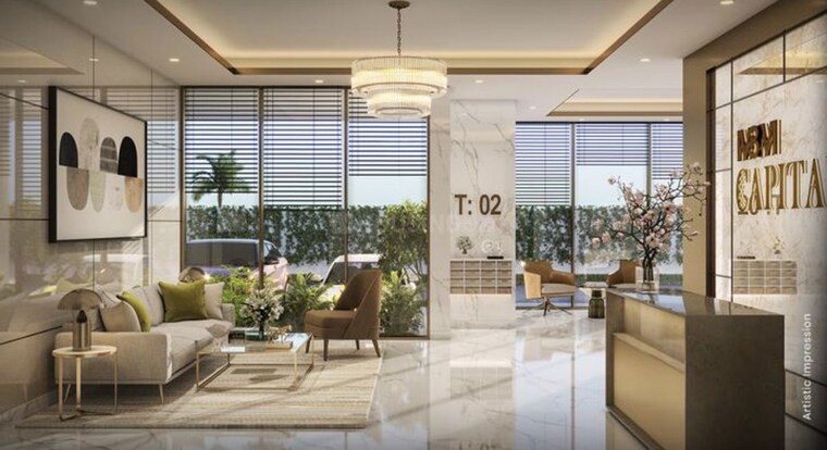 Living Room, m3m-capital 3.5 Bedroom 1665 Sq.Ft. Apartment In Sector 113 Gurgaon 10710072