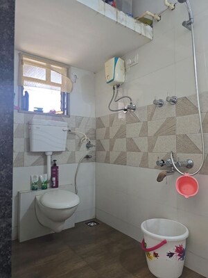 Bathroom in 3 BHK Apartment at Poonam Park View, Virar West – for Sale