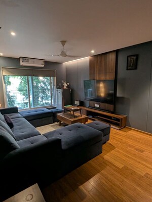 Living Room in 4 BHK Apartment at Searock 10 North, Kalyani Nagar – for Rent