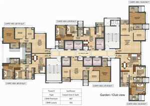Floor Plan in 3 BHK Builder Floor at Runwal Bliss, Kanjurmarg East – for Sale