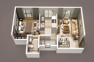 Floor Plan in 1 BHK Apartment at Swastik Iris Bhandup, Bhandup West – for Sale