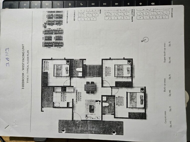 Floor Plan, vaishnavi-serene 2.5 Bedroom 1070 Sq.Ft. Apartment In Yelahanka Bangalore 10710564