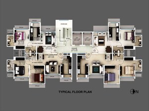 Floor Plan in 2 BHK Apartment at Srishti Solitaire, Bhandup West – for Sale