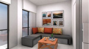 Living Room in 1 BHK Builder Floor at Marathon Neopark, Bhandup West – for Sale