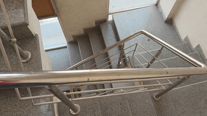 Staircase in 3 BHK Builder Floor at State Bank Colony – for Rent