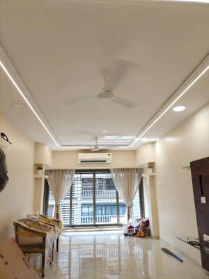 Living Room in 2 BHK Apartment at Puri Tower, Borivali West – for Rent