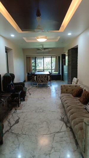 Living Room in 3 BHK Apartment at Mount Marry Apartments, Bandra West – for Rent