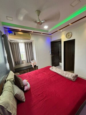 Bedroom in 2 BHK Apartment at Chamunda Heights, Ghansoli – for Rent