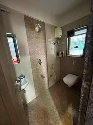 Bathroom in 2 BHK Apartment at Chamunda Heights, Ghansoli – for Rent