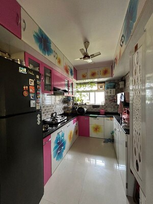 Kitchen in 2 BHK Apartment at Chamunda Heights, Ghansoli – for Rent