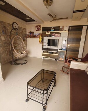 Living Room in 2 BHK Apartment at Chamunda Heights, Ghansoli – for Rent