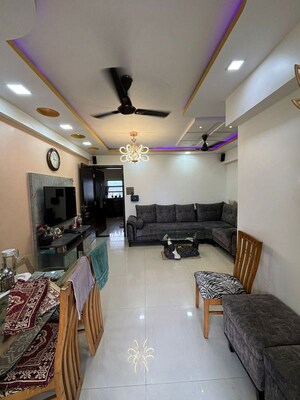 Living Room in 2 BHK Apartment at Chamunda Heights, Ghansoli – for Rent