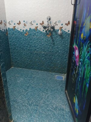 Bathroom in 1 BHK Apartment at Fam CHS, Kopar Khairane – for Rent