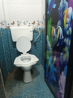 Bathroom in 1 BHK Apartment at Fam CHS, Kopar Khairane – for Rent