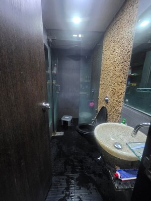 Bathroom in 1 BHK Apartment at Mittal Tower CHS, Kopar Khairane – for Rent
