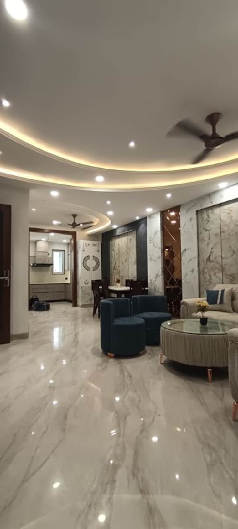 Living Room, bptp-district-3 3 Bedroom 180 Sq.Yd. Builder Floor In Sector 85 Faridabad 10712721