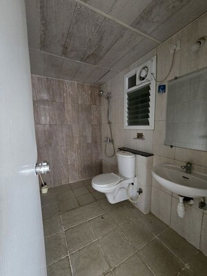 Bathroom in 3 BHK Apartment at Mantri Webcity, Hennur Road – for Rent