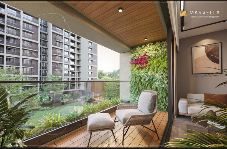 Balcony, avyanna-marvella 3 Bedroom 1760 Sq.Ft. Builder Floor In Shela Ahmedabad 10713187