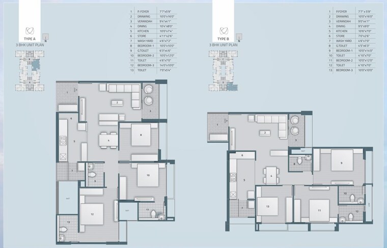 Floor Plan, avyanna-marvella 3 Bedroom 1760 Sq.Ft. Builder Floor In Shela Ahmedabad 10713187