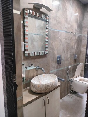 Bathroom in 3 BHK Apartment at Dheeraj Valley, Goregaon East – for Rent